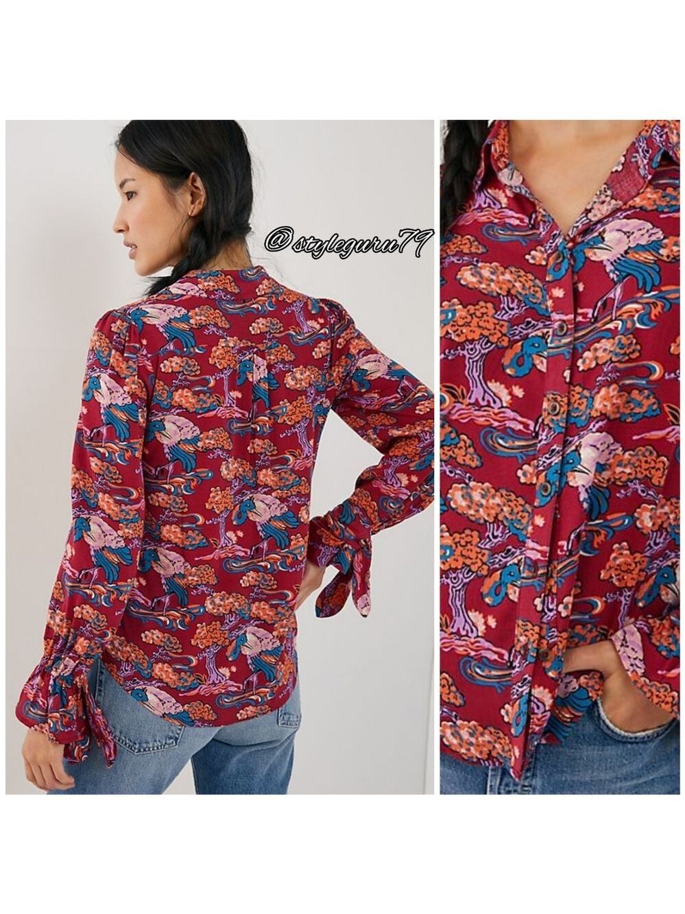 Anthropologie Multicolor Floral Blouse - Picture 2 of 2
